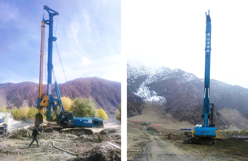 k豆钱包智能二十台旋挖钻机高原施工放异彩