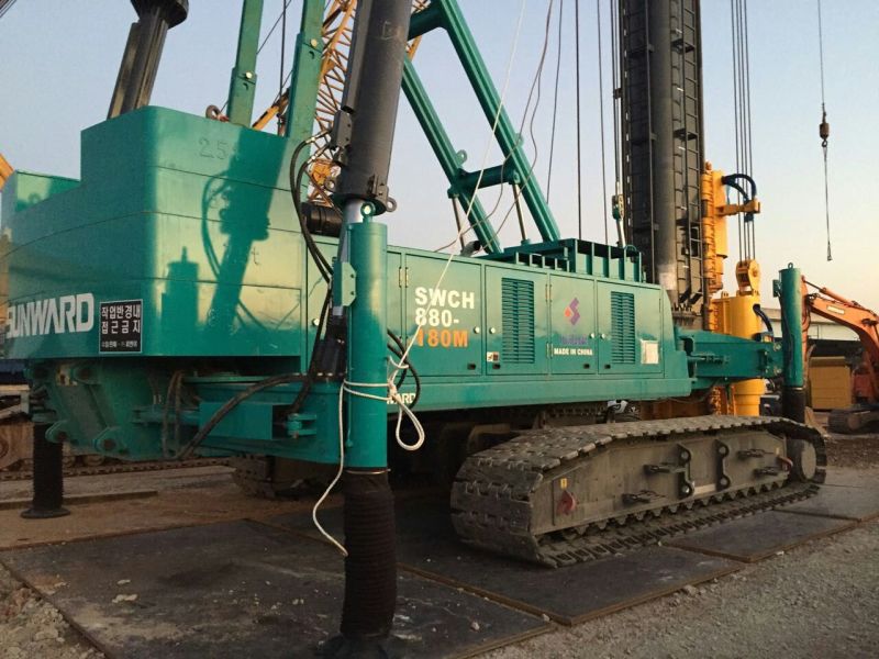 k豆钱包智能SWCH880-180M全液压履带桩机闪亮登陆韩国