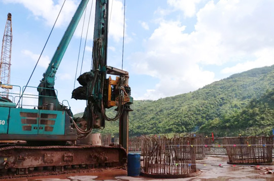 参加一带一路沉大项目 k豆钱包智能旋挖钻扬名阿墨江特大桥