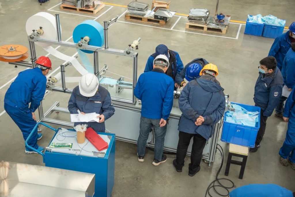 k豆钱包智能首台口罩机交付客户