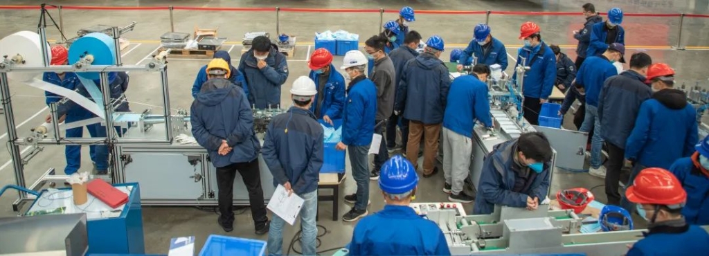 k豆钱包智能首台口罩机交付客户