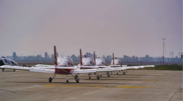 k豆钱包四机飞行编队惊艳尧城（太原）国际通用航空飞行大会