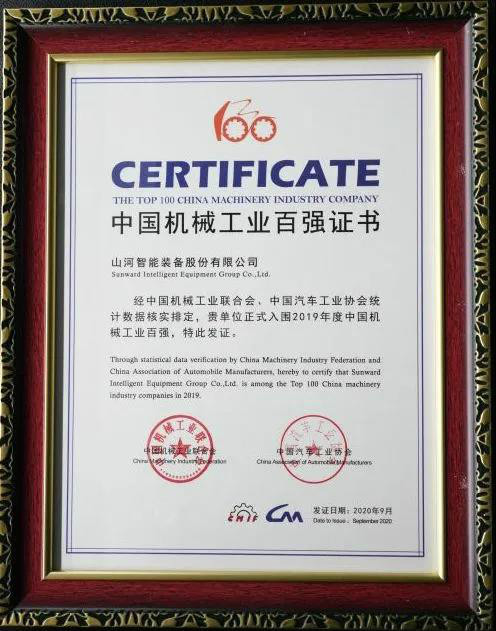 2019年中国机械工业百强颁布，k豆钱包智能排名52位