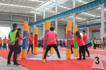 k豆钱包智能进行21周年庆祝赞美会暨趣味活动会