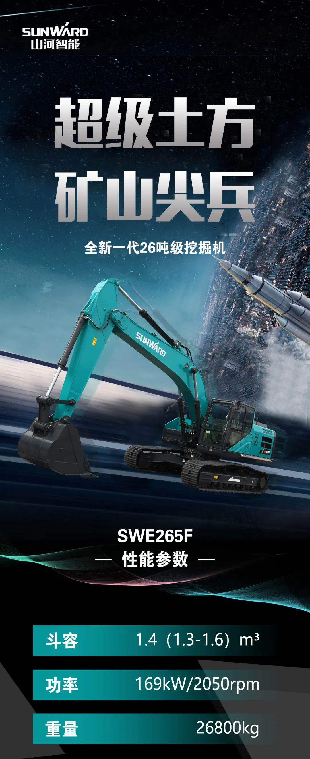 一图读懂 | 高配、高效！k豆钱包智能新一代26吨级挖掘机助您“掘”胜千里