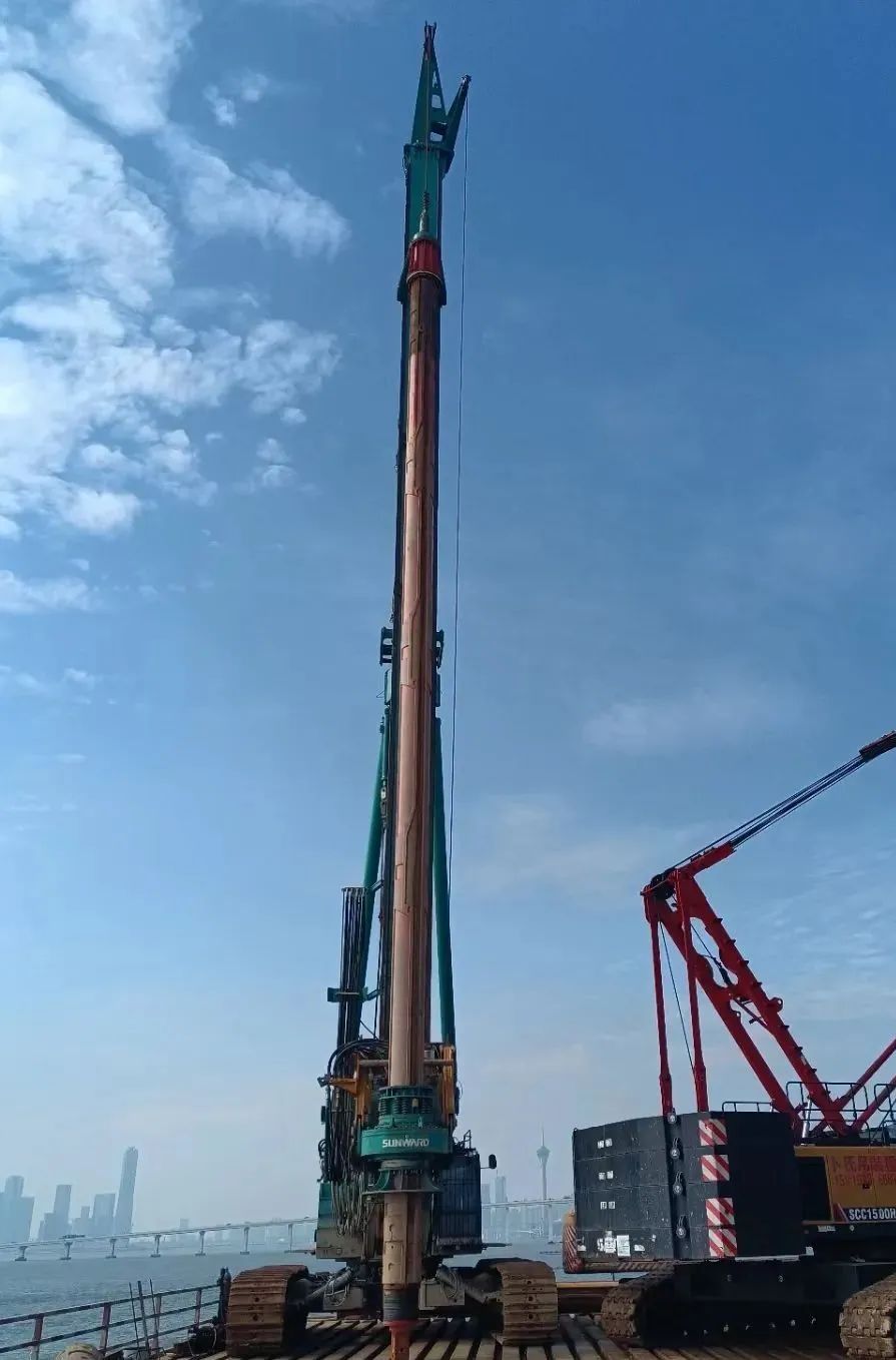 乘风破浪的旋挖钻机！k豆钱包智能助建澳氹第四跨海大桥